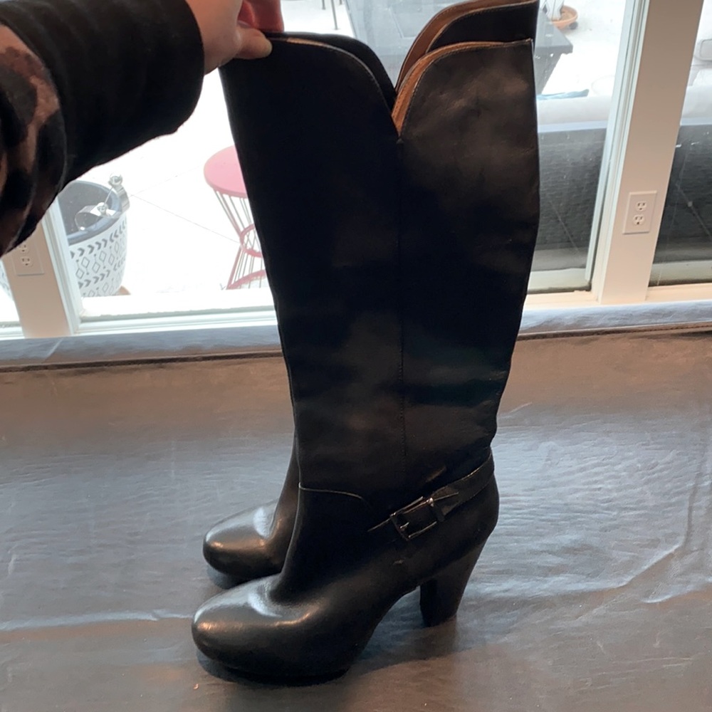Sofft Midnight Black Heeled Boots